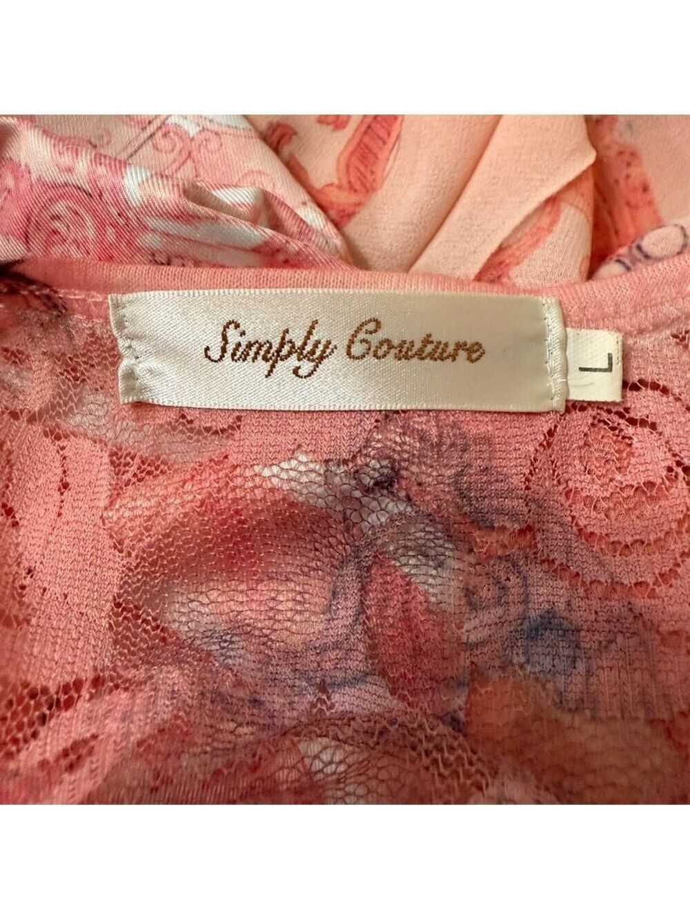 Simply Couture Dress Size L Pink Sleeveless - Picture 8 of 10